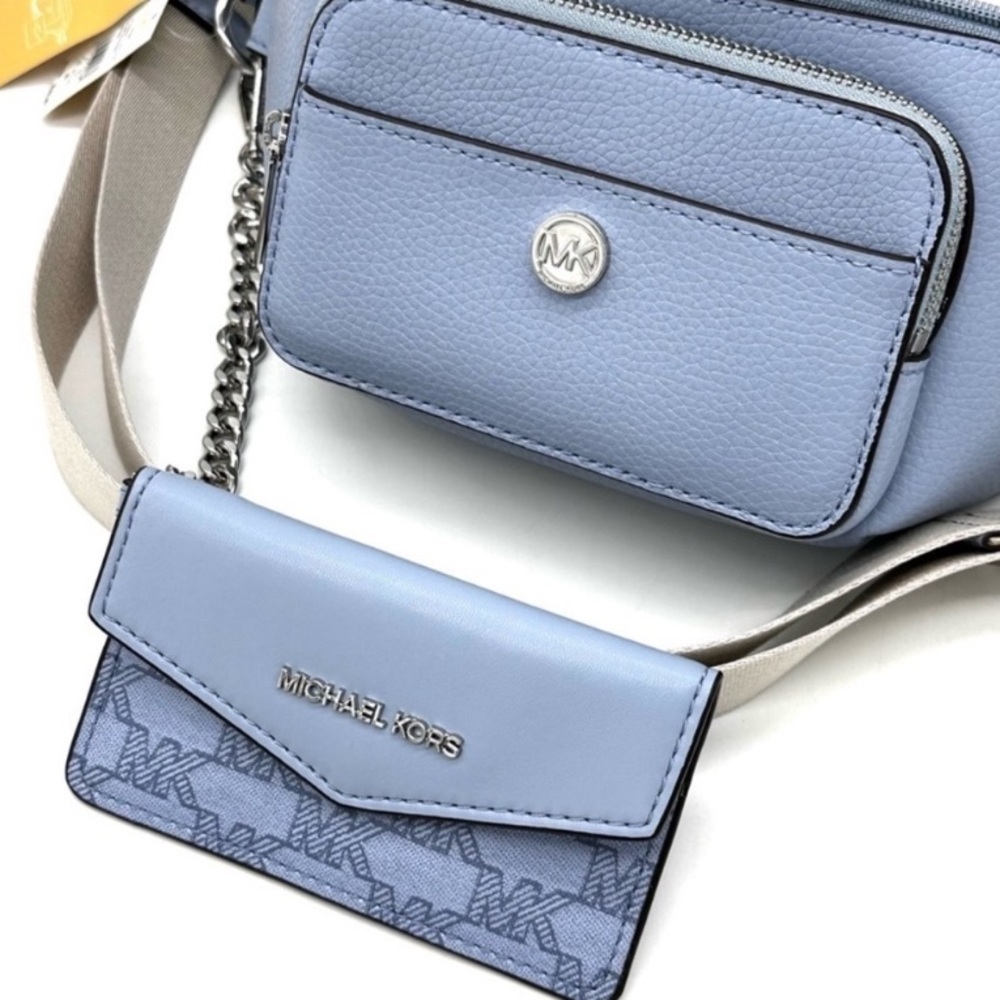 Michael Kors Maisie Large 2 in 1 Sling Pack Crossbody Bag Pale Blue